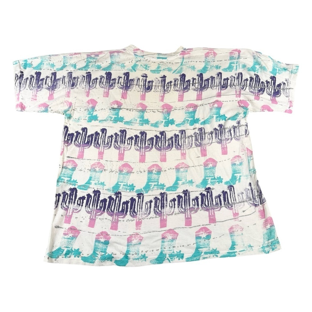 Vintage 90s Single Stitch Cactus Cowboy Boot Tee